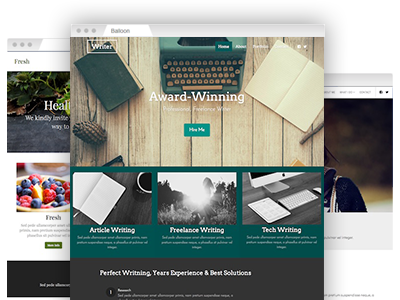 An assortment of fully customizable website templates